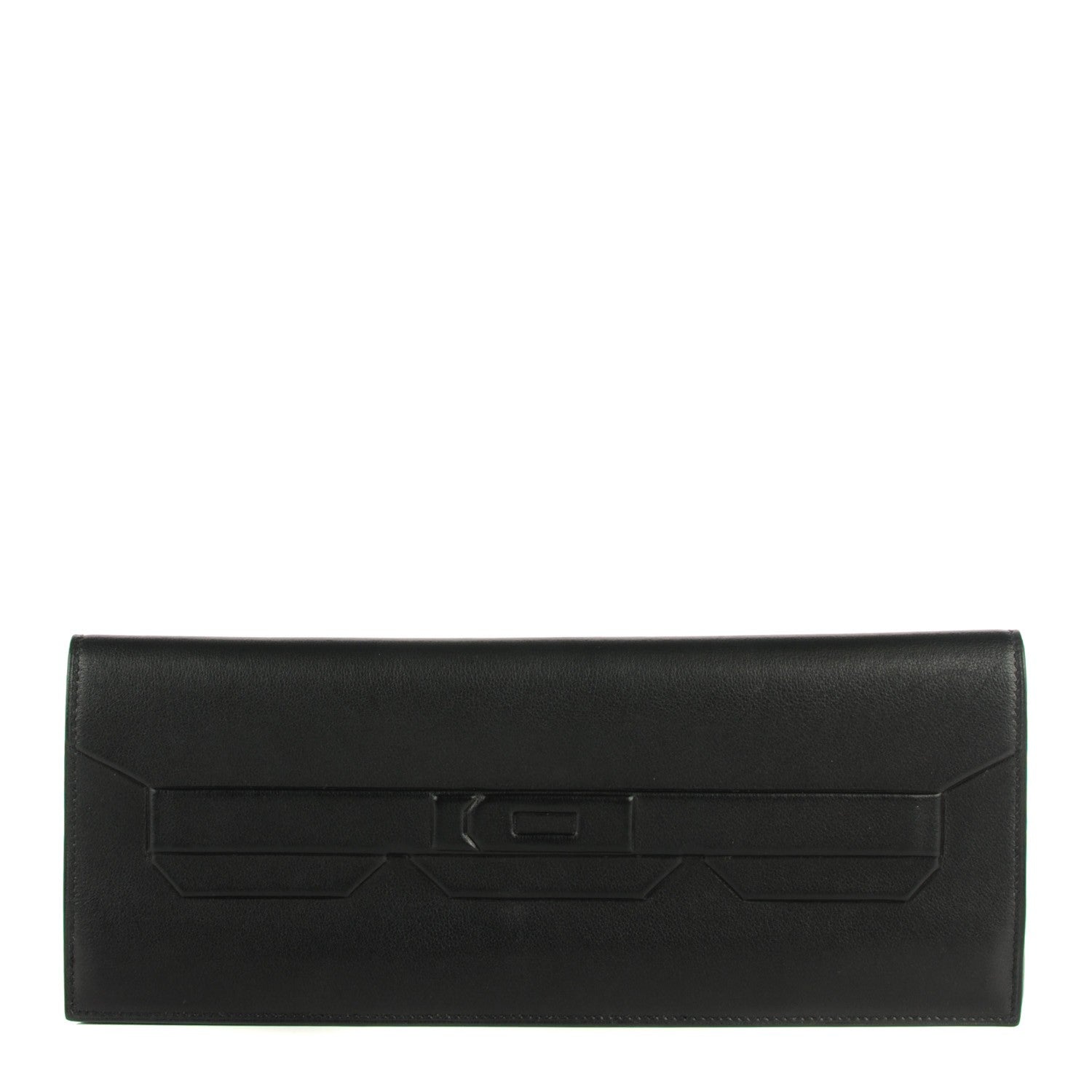 Hermes Evercalf Shadow Clutch 29 Black 1 of 7