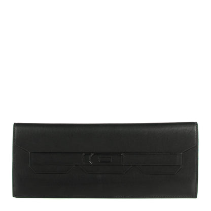 Hermes Evercalf Shadow Clutch 29 Black 1 of 7