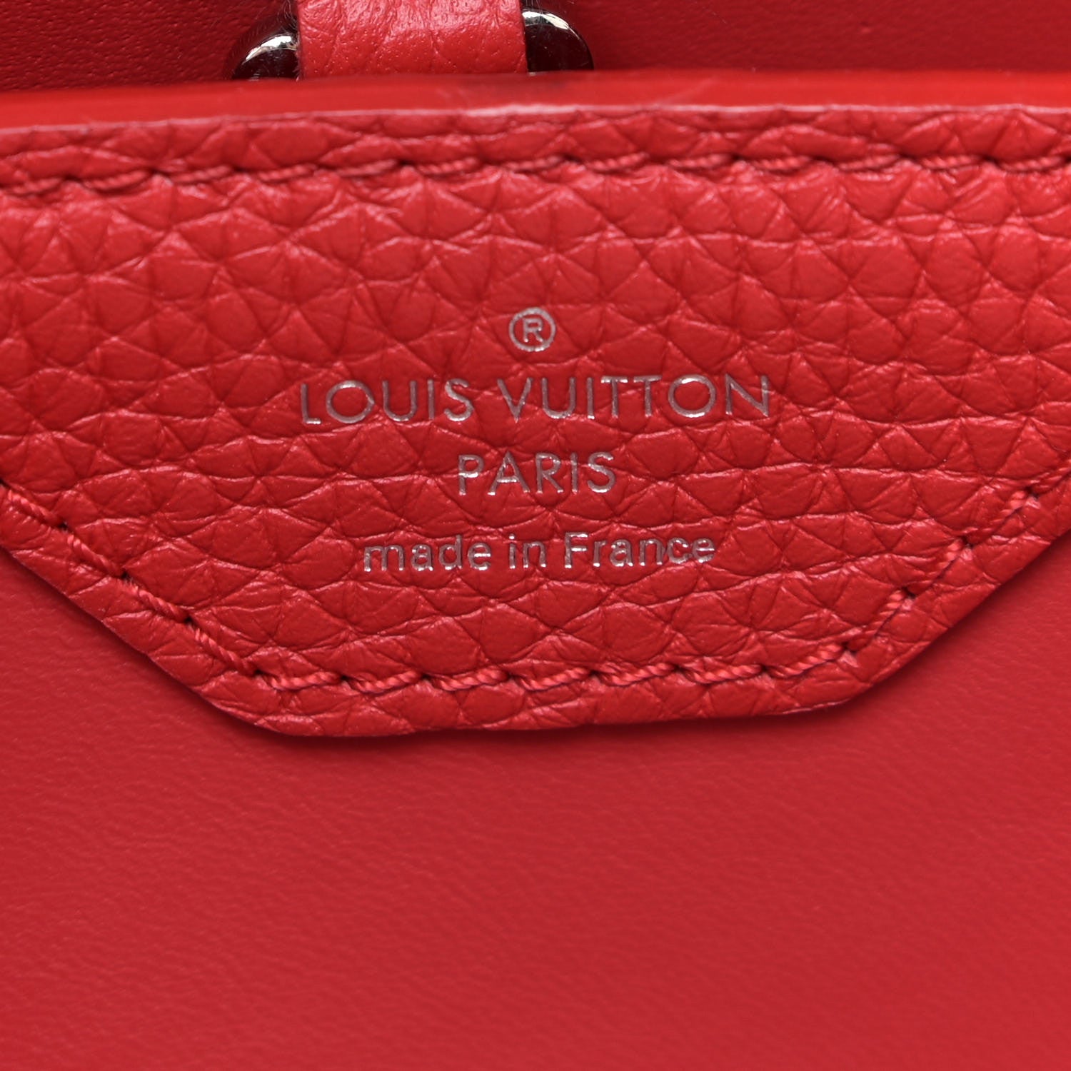 Louis Vuitton Taurillon Capucines BB Rubis 6 of 11