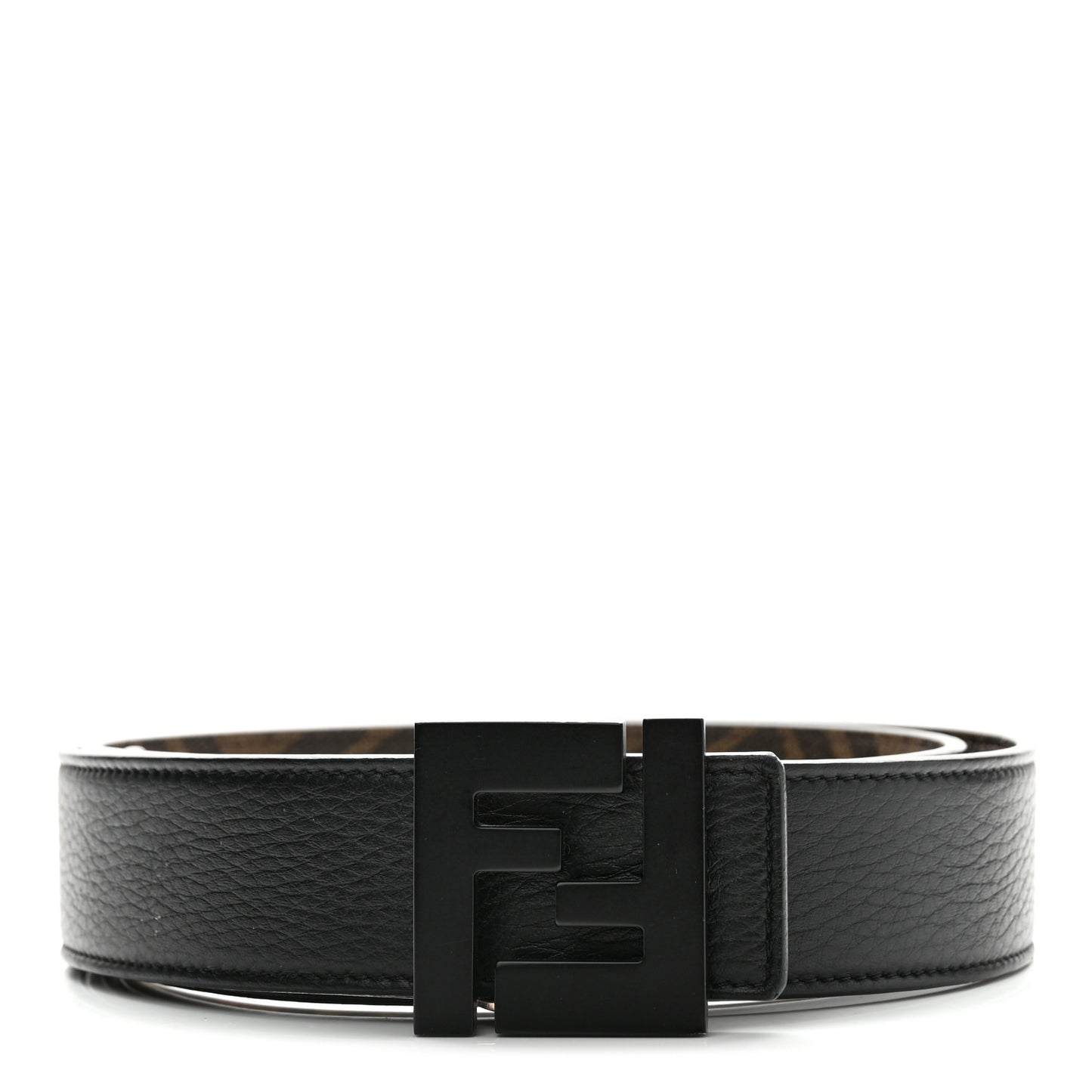 Cuoio Romano Glazed Fabric Enamel FF 1974 Reversible Belt 100 40 Black
