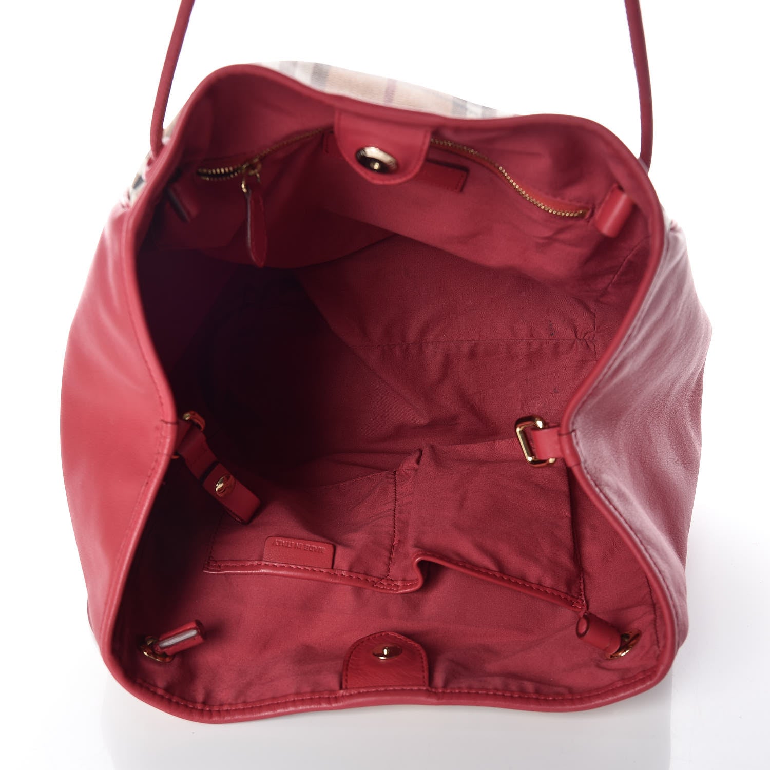 Burberry Haymarket Check Small Knots Canterbury Tote Pink 5 of 13