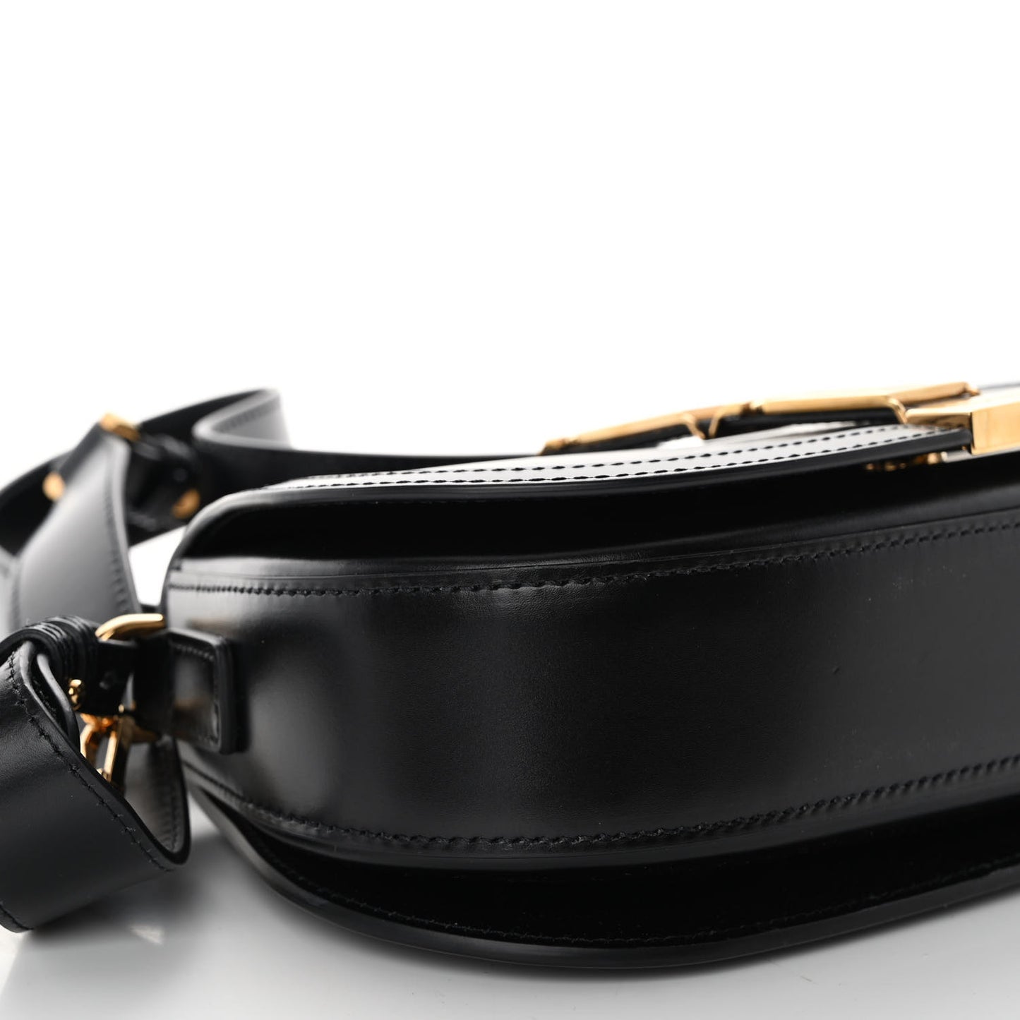 Calfskin Medium Greca Goddess Shoulder Bag Black