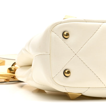 Valentino Garavani Nappa Mini Roman Stud The Handle Bag Ivory 8 of 10