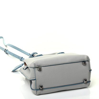 MCM Grained Calfskin Mini Milla Tote Sky Blue 3 of 4