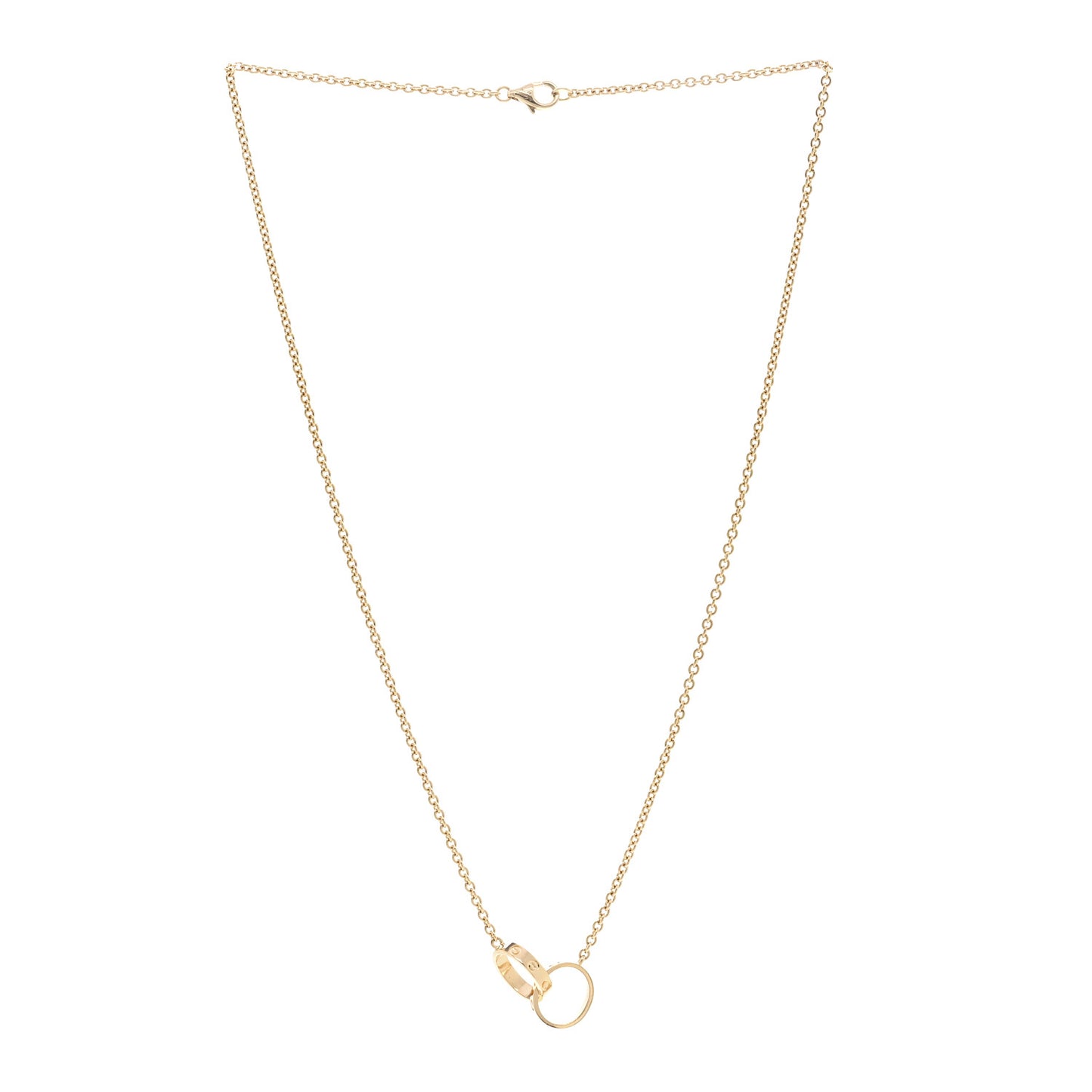 18K Yellow Gold Interlocking LOVE Necklace