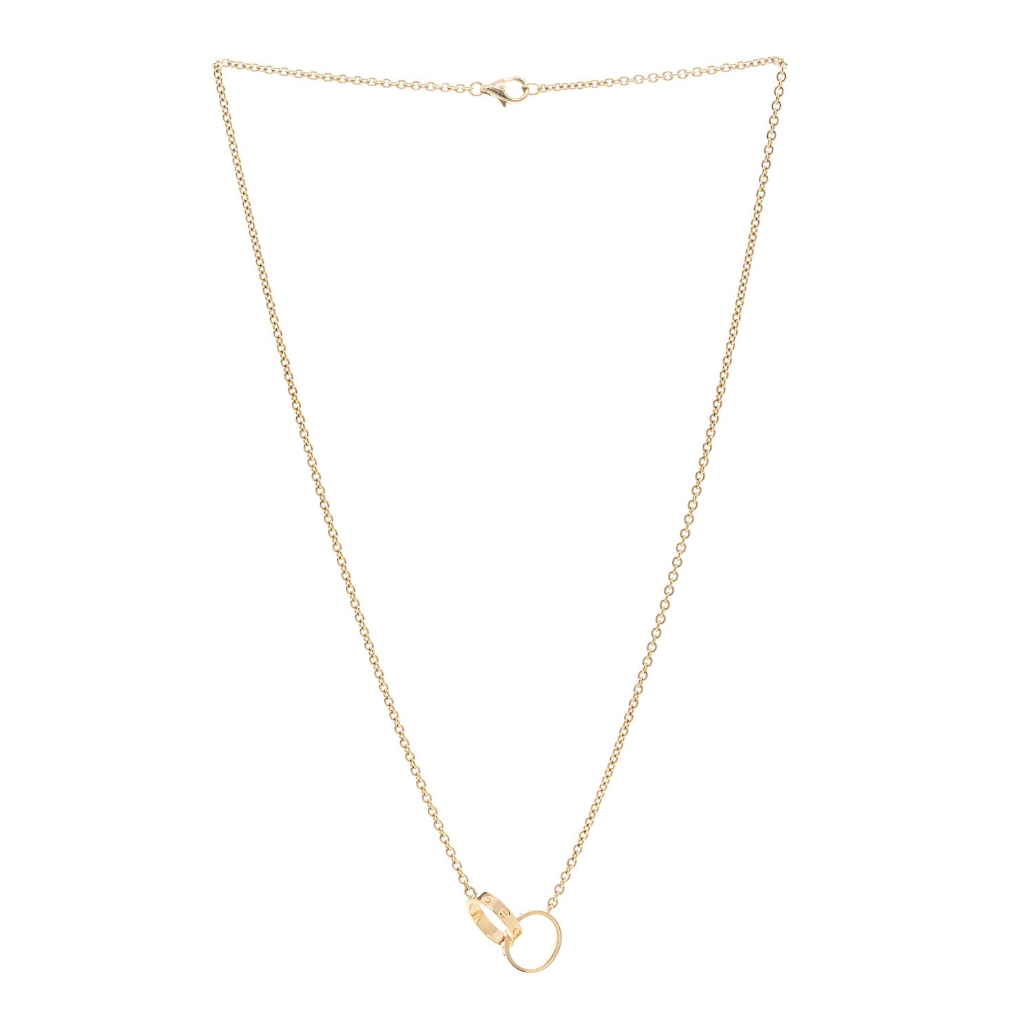Cartier 18K Yellow Gold Interlocking LOVE Necklace 3 of 5
