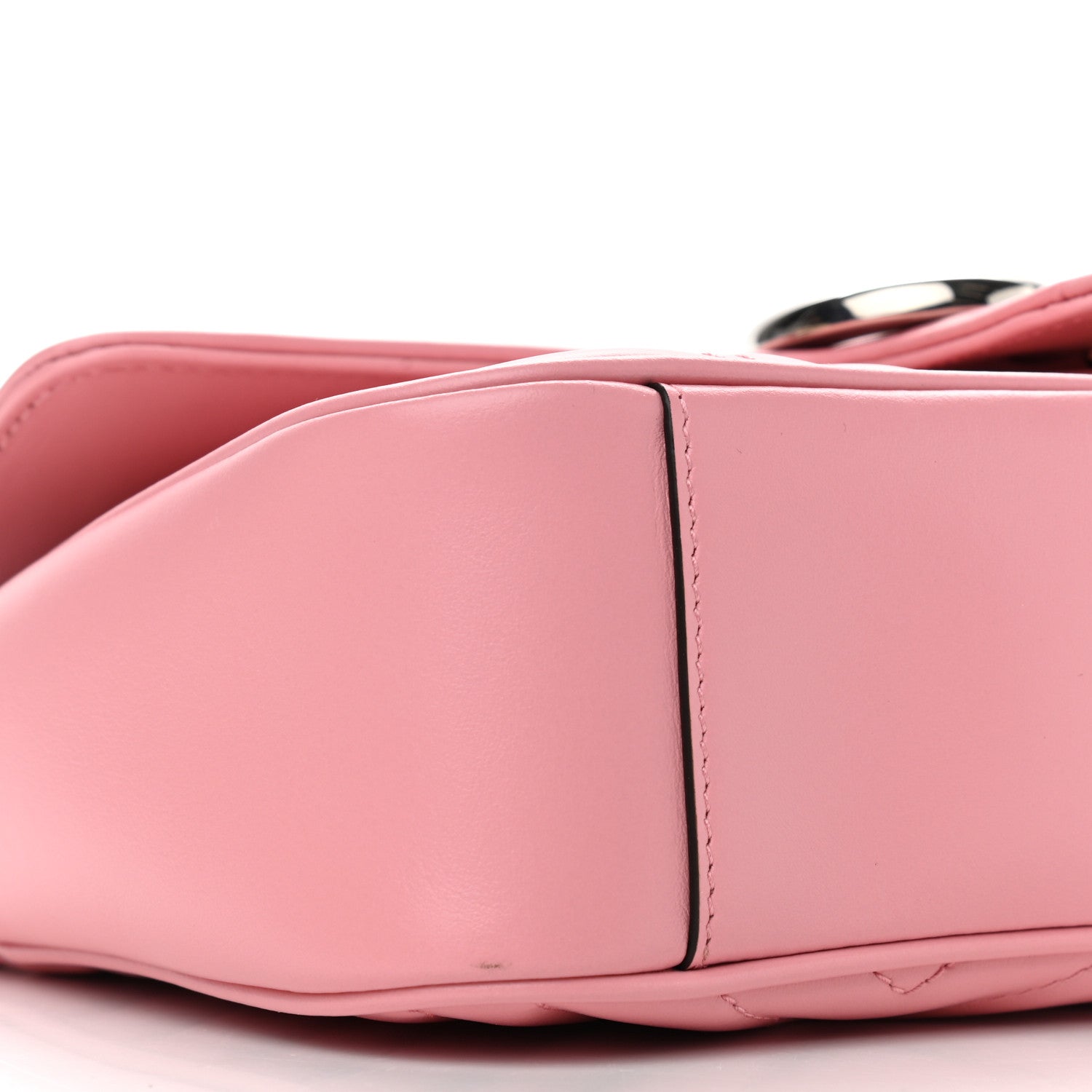Gucci Calfskin Matelasse Small GG Marmont Shoulder Bag Wild Rose 8 of 9