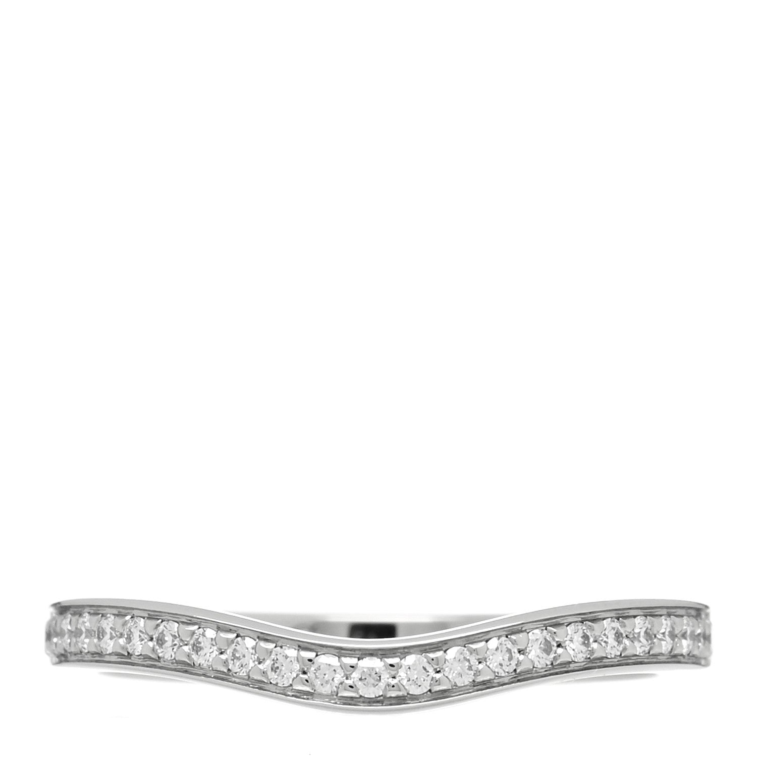 Cartier Platinum Diamond Ballerine Wedding Band Ring 47 4 1 of 3