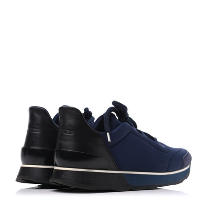 Hermes Technical Canvas Miles Sneakers 38 Marine Black 4 of 23