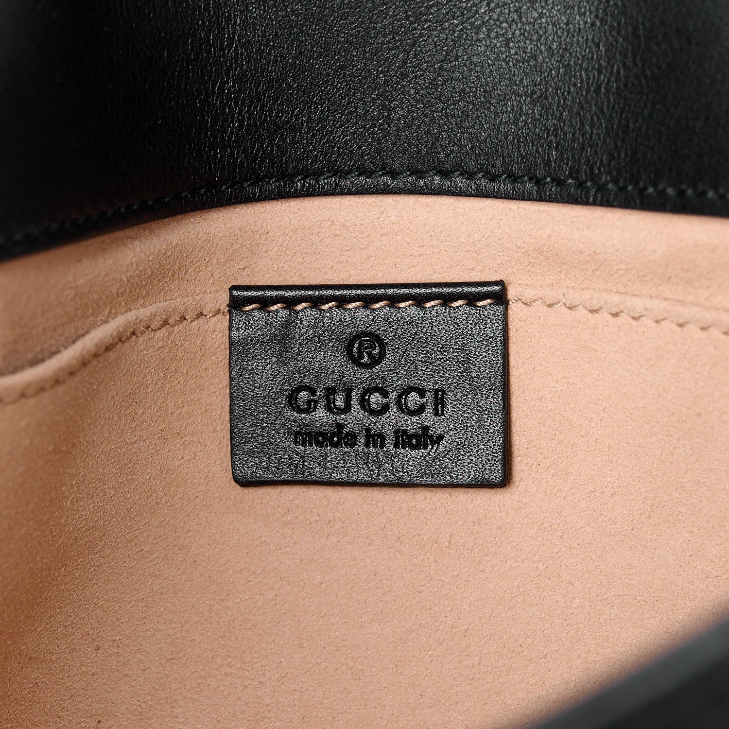 Gucci Calfskin Matelasse Pearly GG Marmont Chain Belt Bag Black 6 of 11