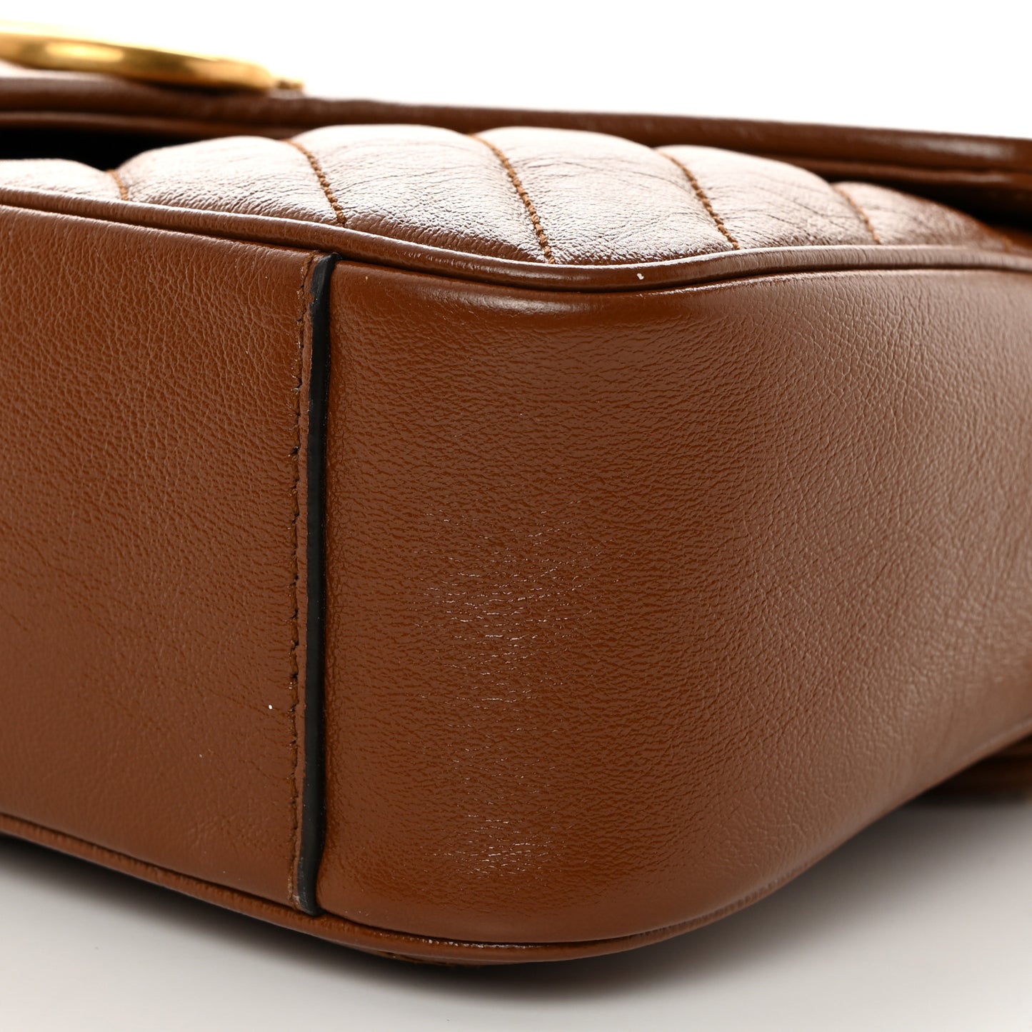 Azalea Calfskin Matelasse Diagonal Small GG Marmont Shoulder Bag Cuir