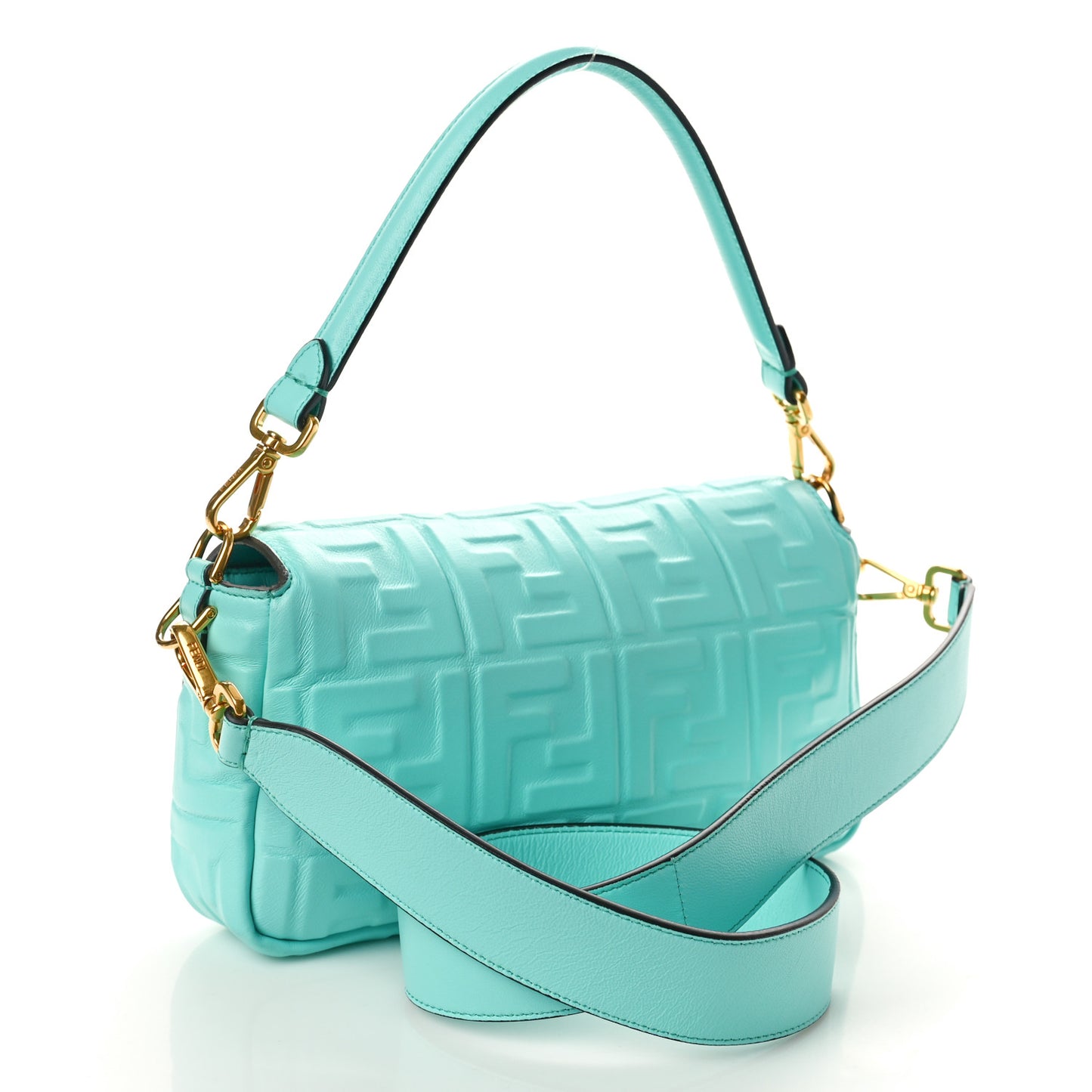 Nappa FF 1974 Embossed Baguette Tiffany