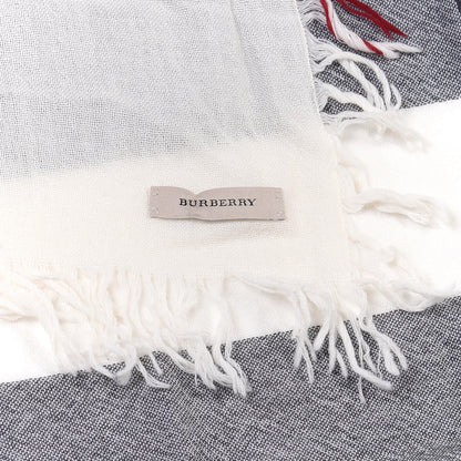 Burberry Merino Wool House Check Square Scarf Ivory 3 of 4