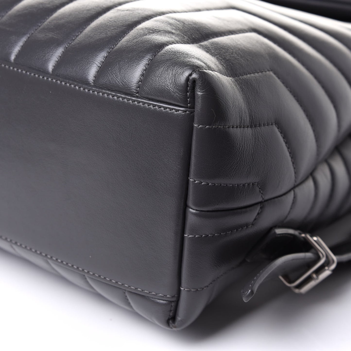Calfskin Y Quilted Monogram Medium Loulou Backpack Asphalt