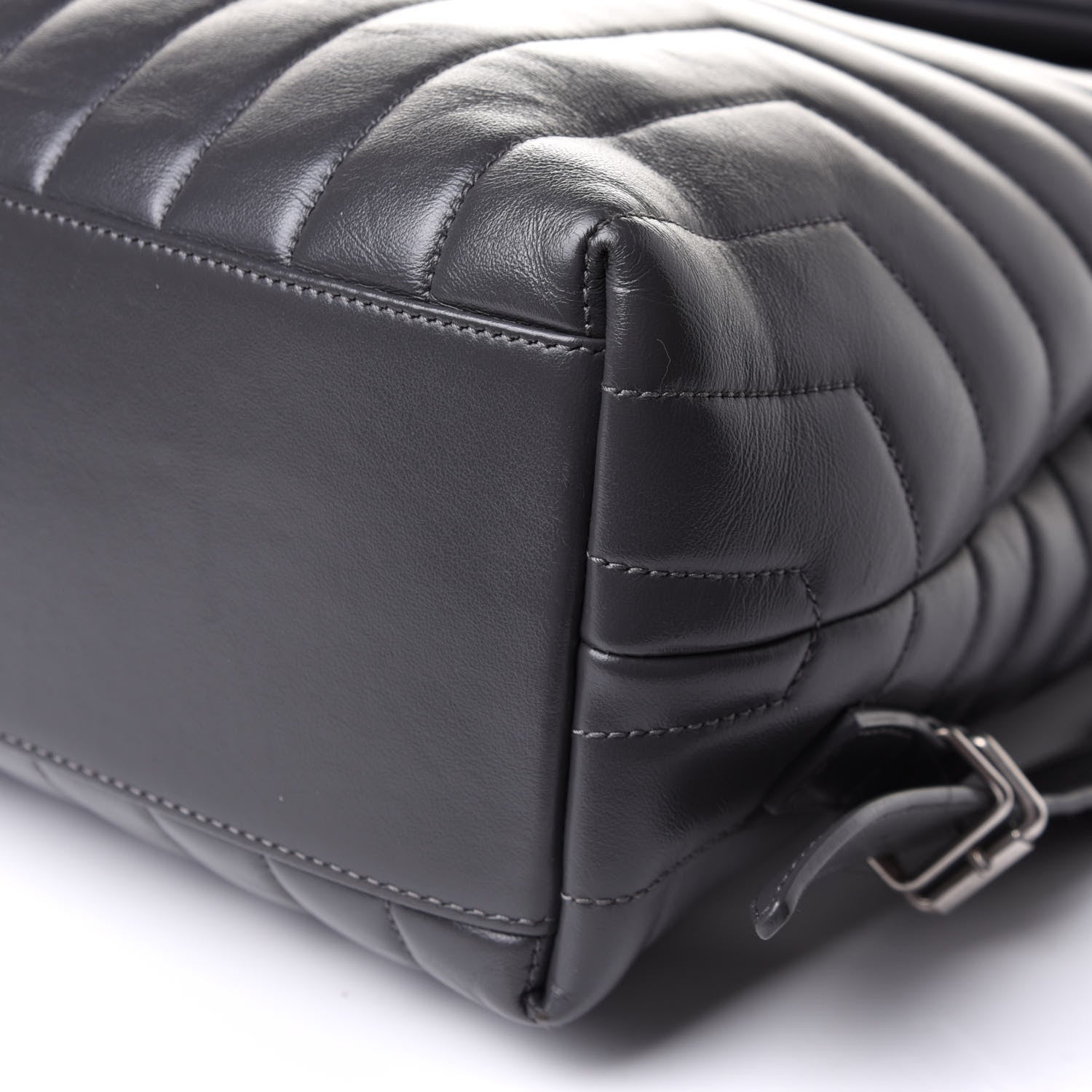Saint Laurent Calfskin Y Quilted Monogram Medium Loulou Backpack Asphalt 6 of 11