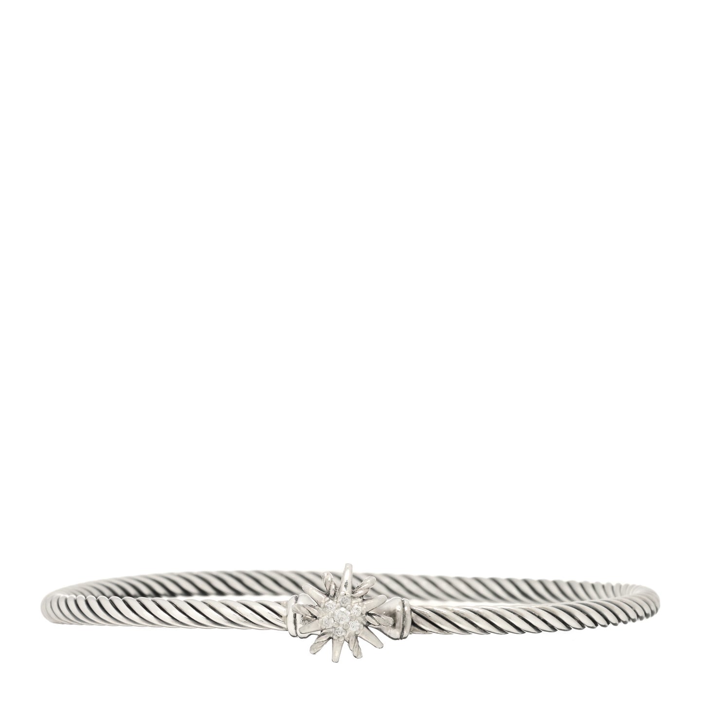 Sterling Silver Diamond Starburst Bracelet