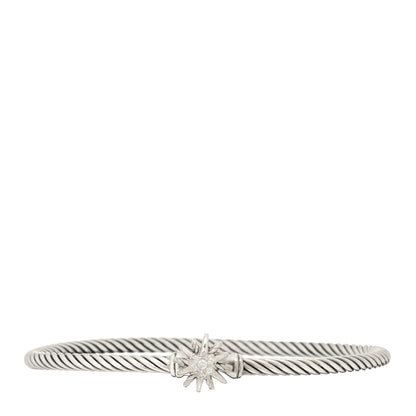David Yurman Sterling Silver Diamond Starburst Bracelet 1 of 3