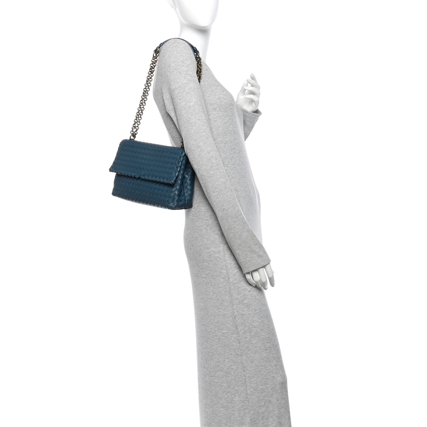 Bottega Veneta Nappa Intrecciato Baby Olimpia Shoulder Bag Mallard 2 of 10