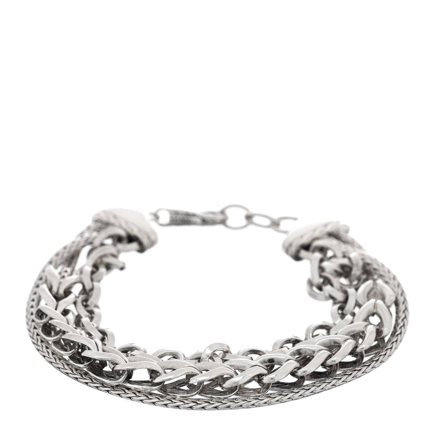 John Hardy Sterling Silver Asli Link Multi Chain Bracelet 1 of 3