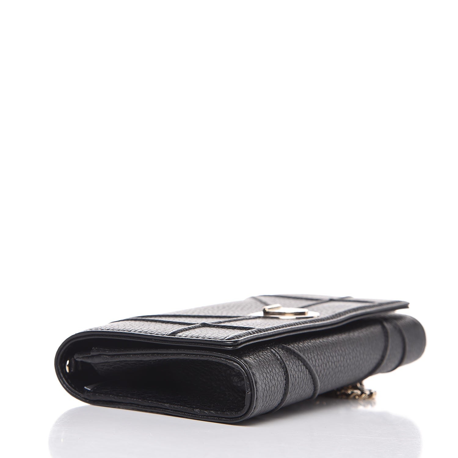 Christian Dior Grained Calfskin Diorama Croisiere Chain Wallet Black 4 of 8