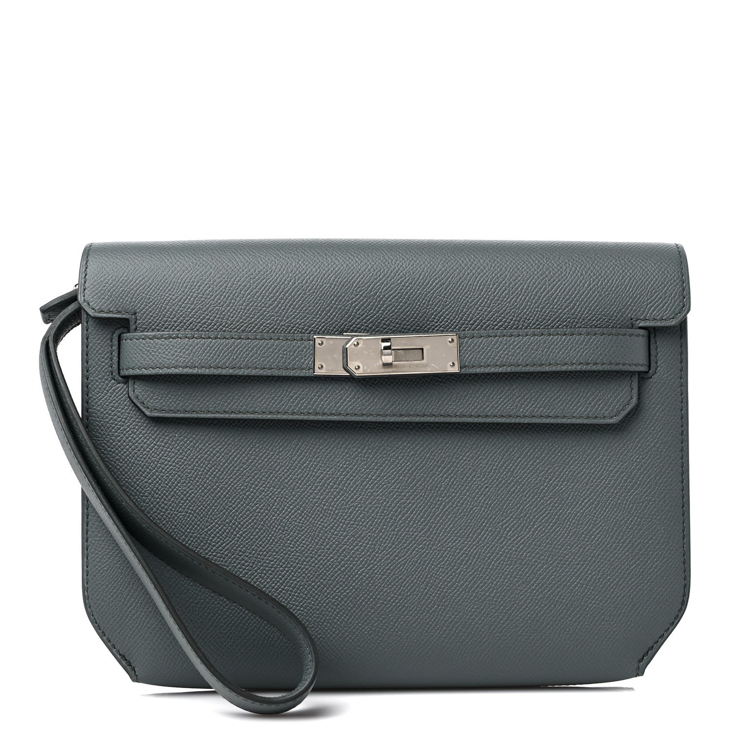 Hermes Epsom Kelly Depeches 25 Pouch Vert Amande 1 of 10