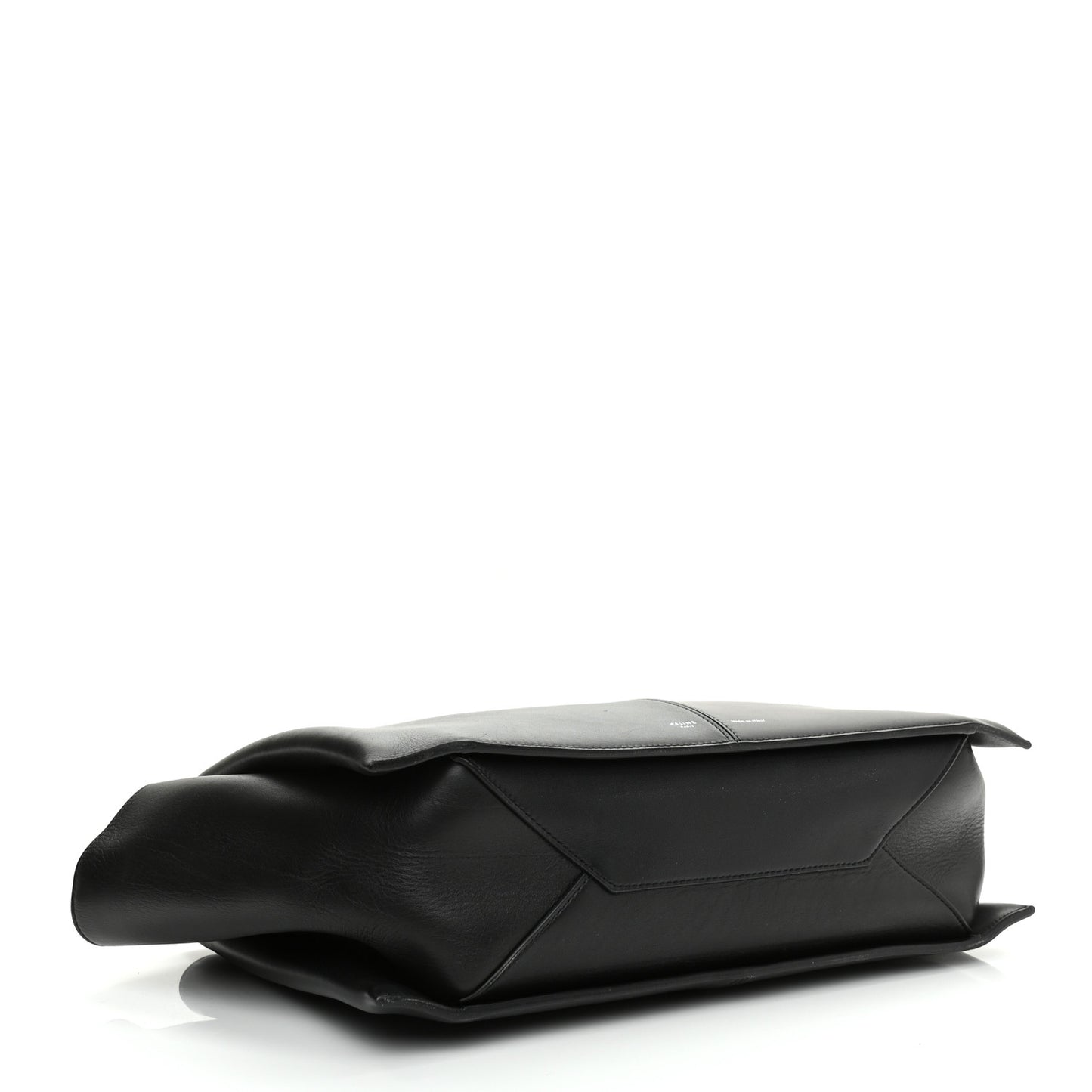 Smooth Calfskin Small Tri-Fold Shoulder Bag Black