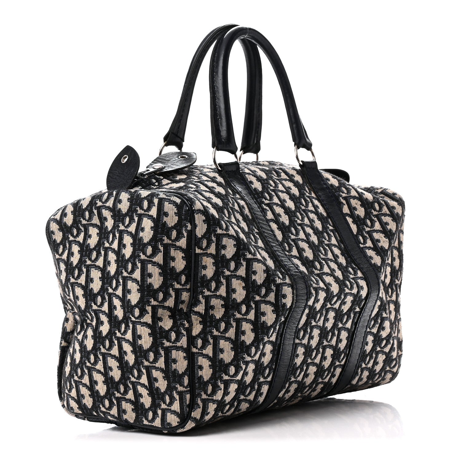 Christian Dior Monogram Boston Navy Blue 3 of 9