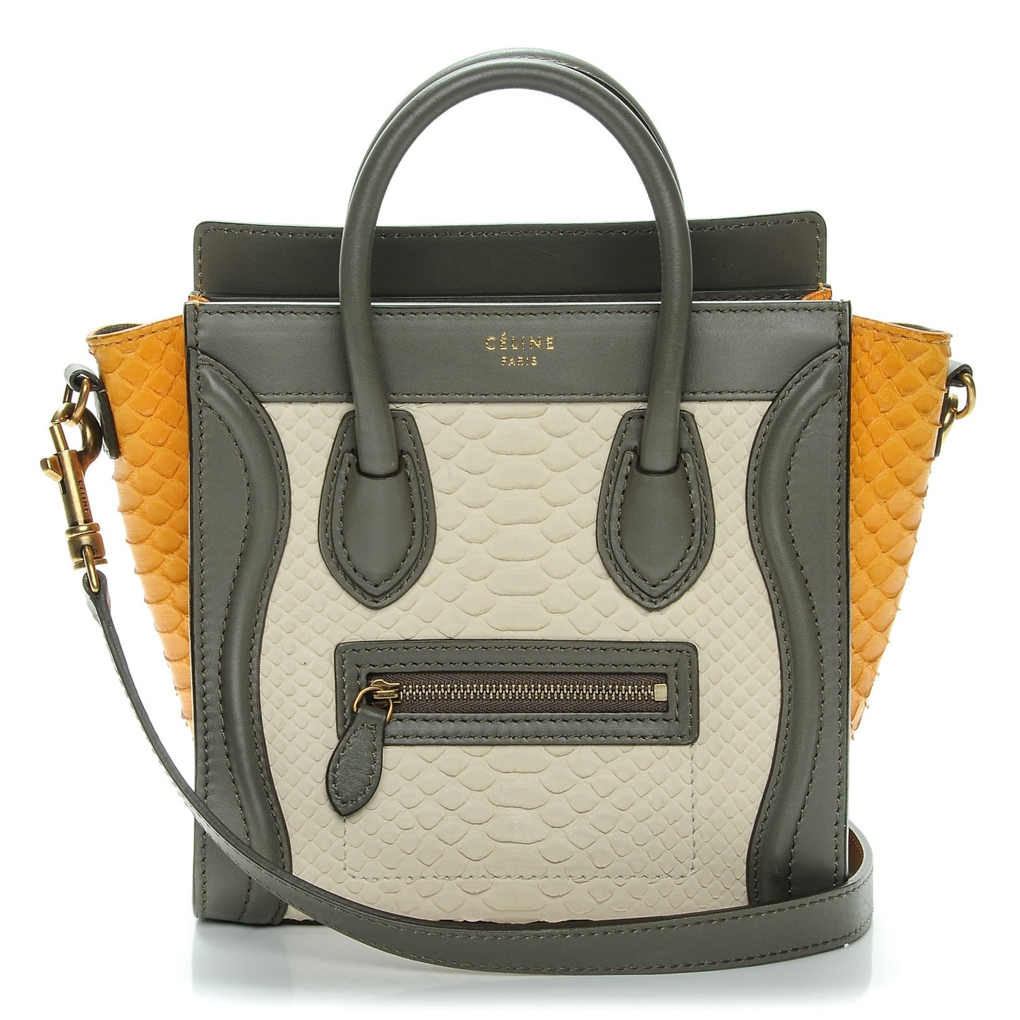 Python Nano Tri-Color Luggage Saffron
