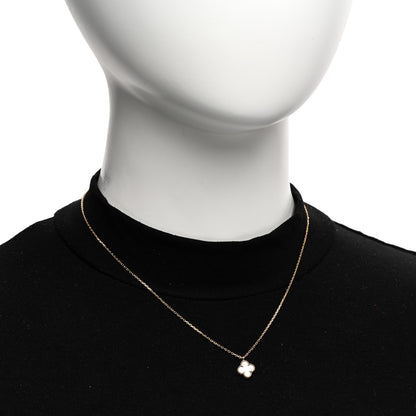 Van Cleef & Arpels 18K Yellow Gold Mother of Pearl Sweet Alhambra Pendant Necklace 2 of 6