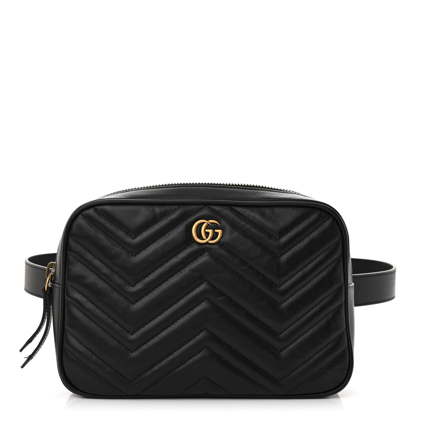 Calfskin Matelasse Mens GG Marmont Belt Bag 80 32 Black