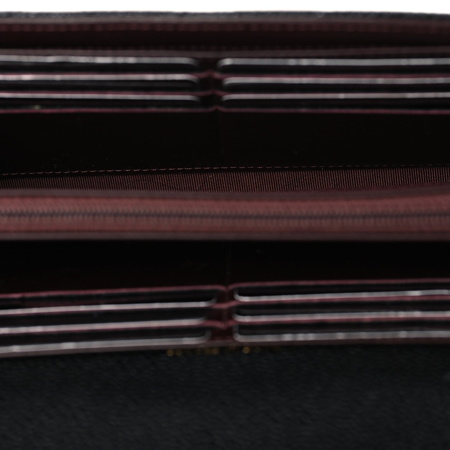 Caviar Quilted Large Gusset Flap Wallet Black