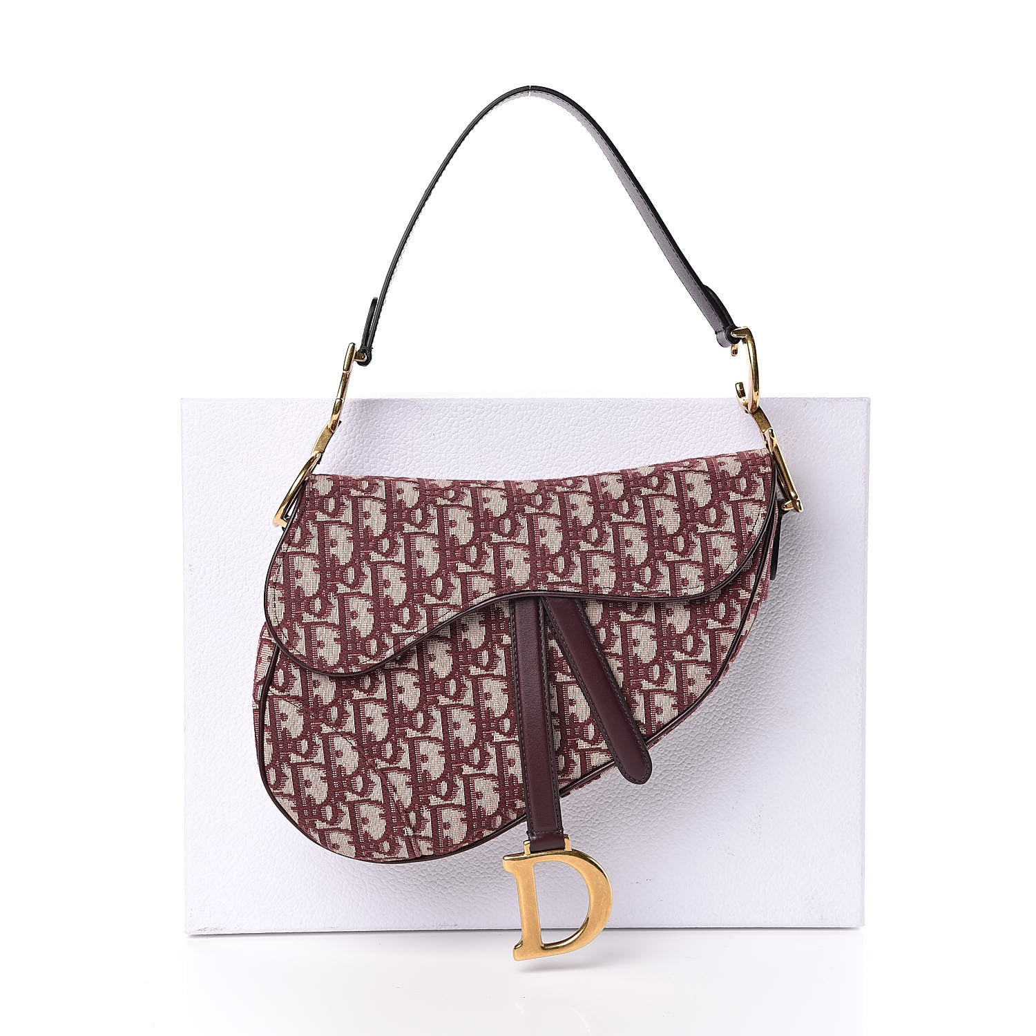 Christian Dior Oblique Saddle Bag Burgundy 11 of 11