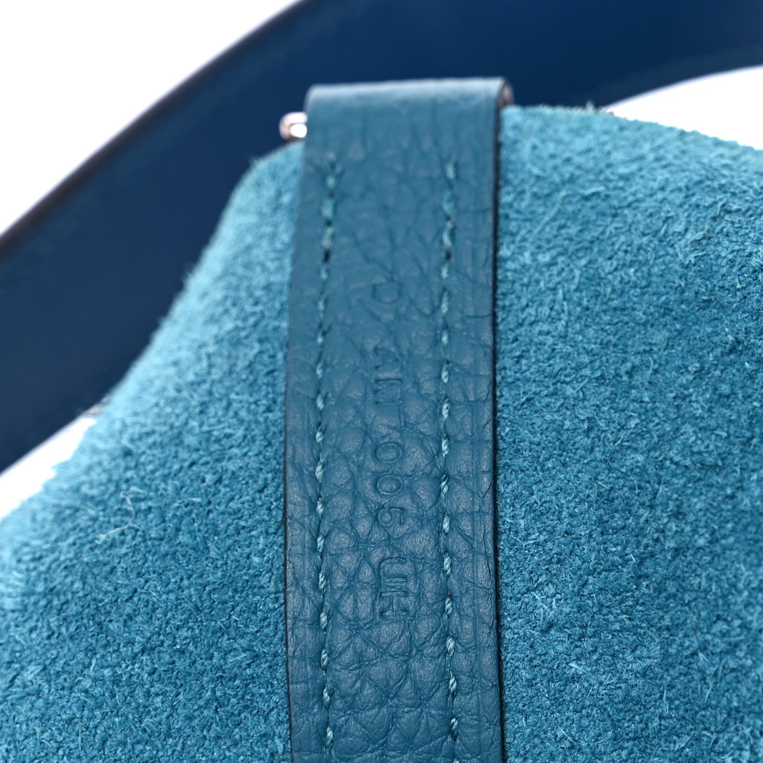 Hermes Taurillon Clemence Swift Eclat Picotin Lock 18 PM Vert Bosphore Deep Bleu 7 of 9