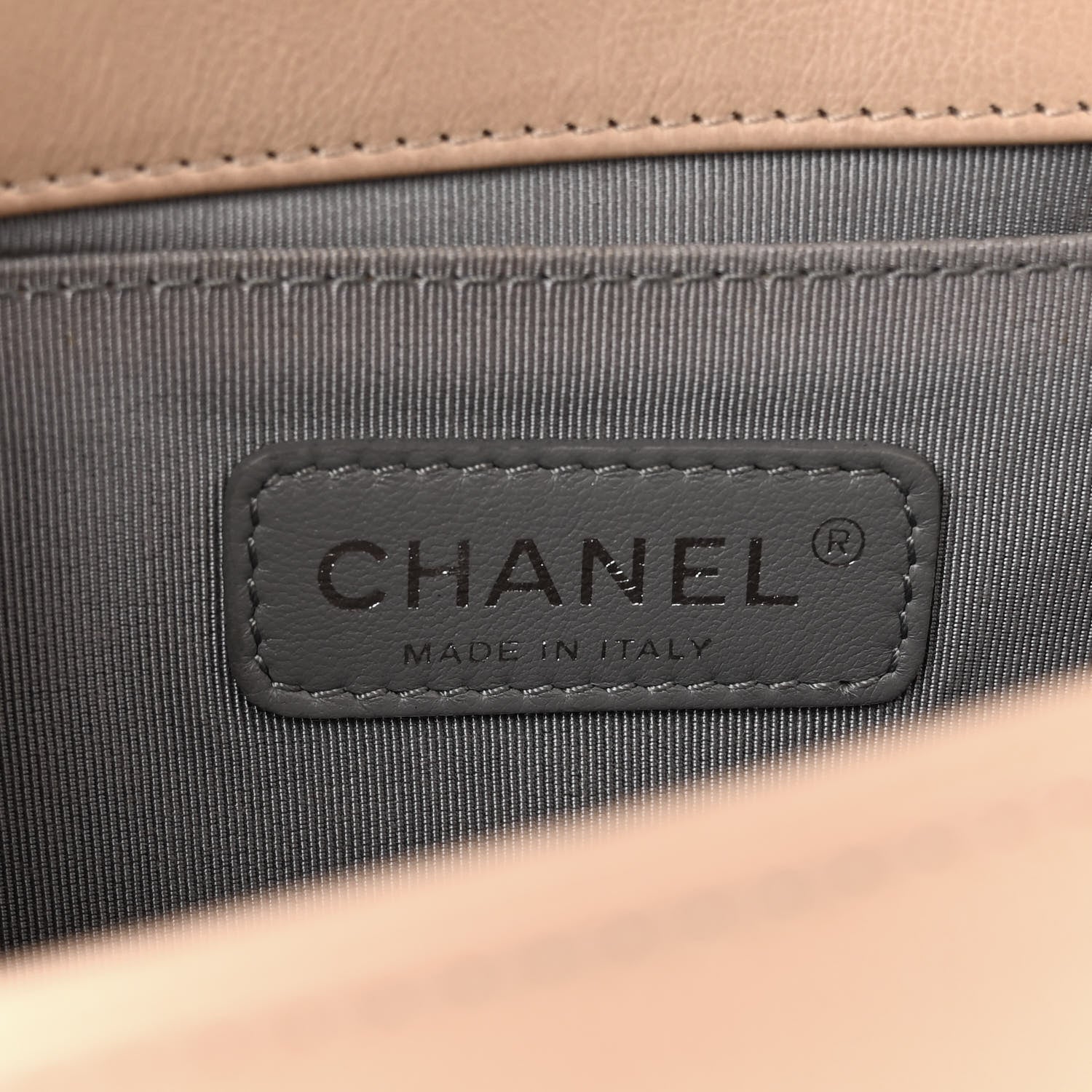 Chanel Calfskin Double Stitch Medium Boy Flap Beige 6 of 14