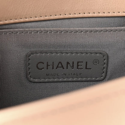 Chanel Calfskin Double Stitch Medium Boy Flap Beige 6 of 14