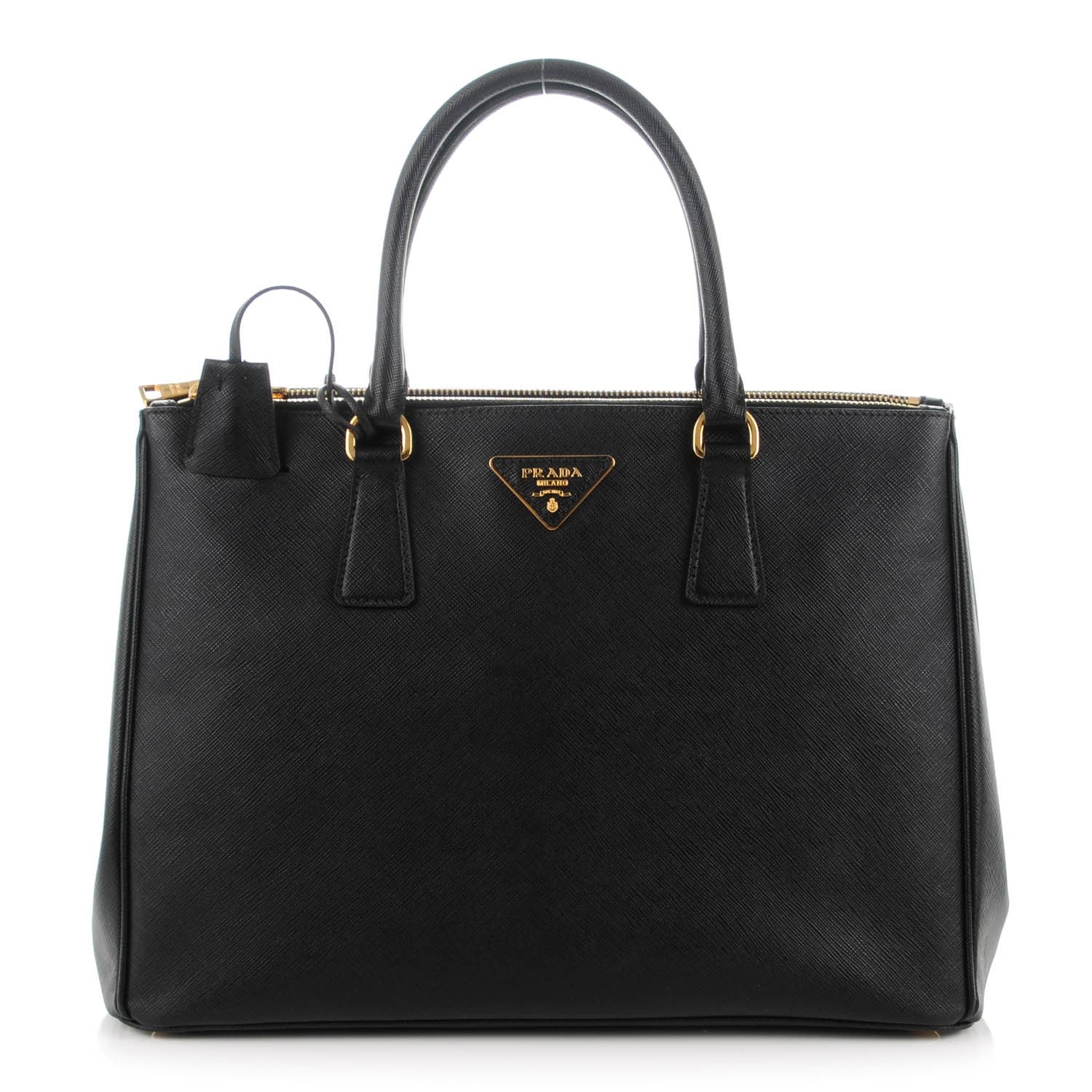 Prada Saffiano Medium Galleria Double Zip Tote Black 1 of 8