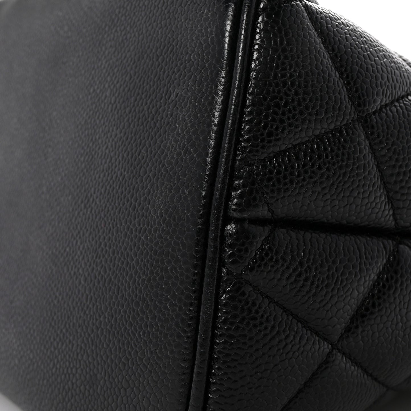 Caviar Quilted Medallion Tote Black