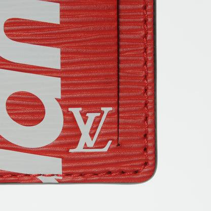 Louis Vuitton X SUPREME Epi Luggage Tag Set Black Red 4 of 4