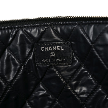 Chanel Lambskin Quilted Large Cosmetic Case Black 6 of 10