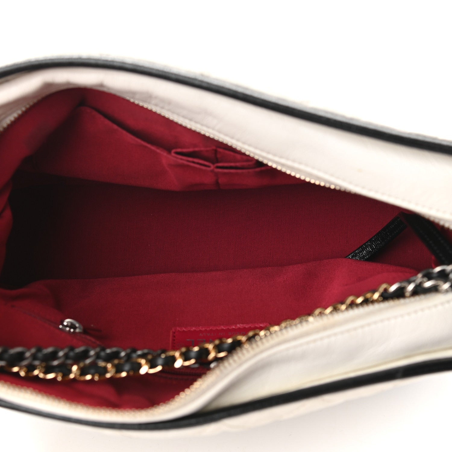 Chanel Aged Calfskin Quilted Medium Gabrielle Hobo Black White 5 of 11