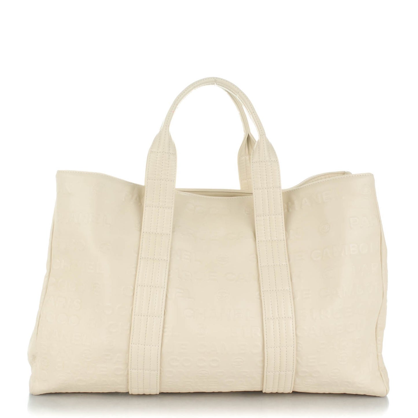 Calfskin Unlimited Shopping Tote White
