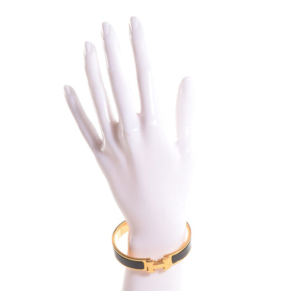 Hermes Enamel Narrow Clic Clac H Bracelet PM Black 2 of 5