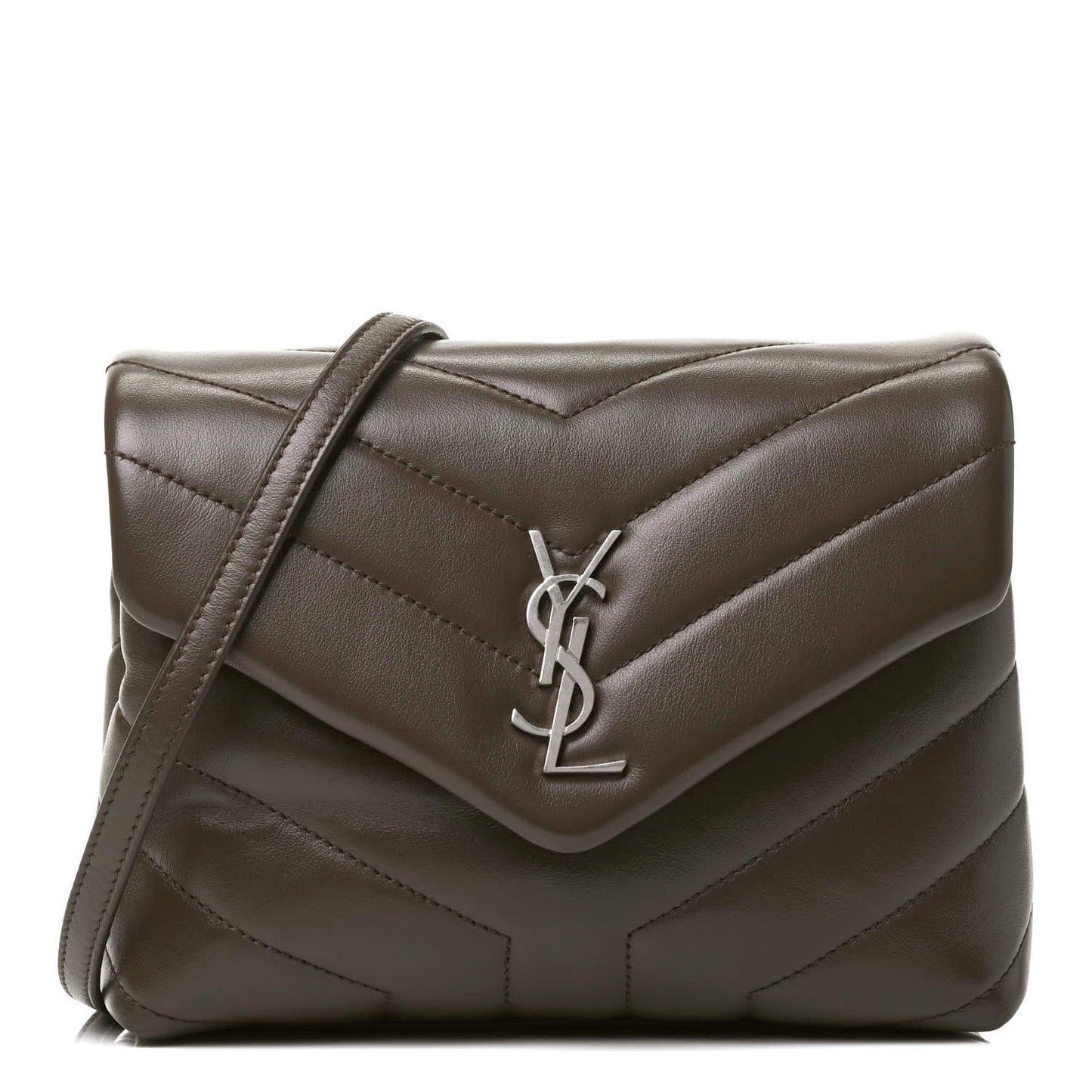 Calfskin Y Quilted Monogram Toy Loulou Crossbody Bag Faggio
