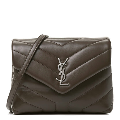 Saint Laurent Calfskin Y Quilted Monogram Toy Loulou Crossbody Bag Faggio 1 of 4