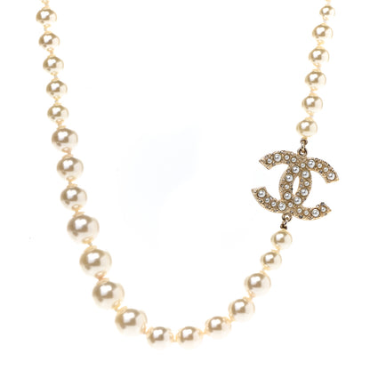 Chanel Pearl CC 100th Anniversary Necklace Light Gold 1 of 6