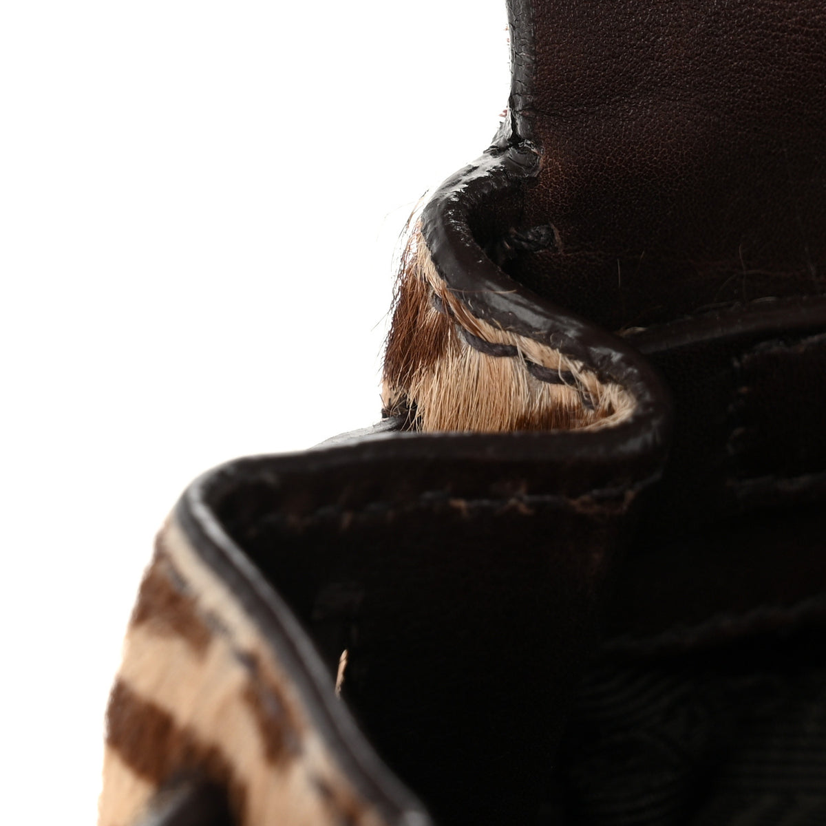 Calf Hair Cavallino Giraffe Print Easy Foldover Pushlock Satchel Sabbia Moro