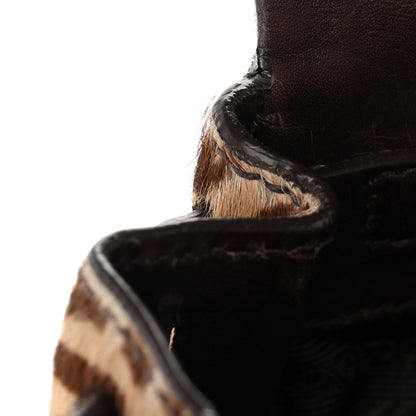 Prada Calf Hair Cavallino Giraffe Print Easy Foldover Pushlock Satchel Sabbia Moro 12 of 12
