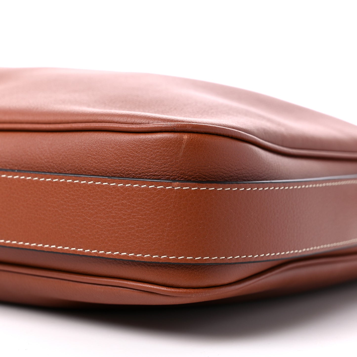 Supple Calfskin Large Romy Shoulder Bag Tan