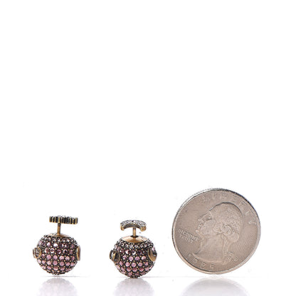 Christian Dior Crystal Star Moon Tribal Earrings Pink Gold 2 of 3