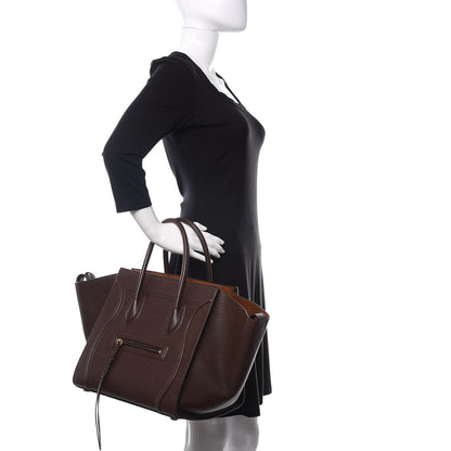 Celine Grained Calfskin Medium Phantom Luggage Brown 2 of 10